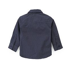 Babyhug Full Sleeves  Party Suit with Stretch & Bow Polka Dots Print - Navy Blue