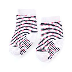 Cutewalk By Babyhug Anti Bacterial Ankle Length Socks Butterfly Design Pack Of 3 - Multicolour