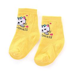 Cutewalk By Babyhug Anti Bacterial Ankle Length Socks Kitty Design Pack Of 3 - Multicolour