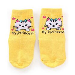 Cutewalk By Babyhug Anti Bacterial Ankle Length Socks Kitty Design Pack Of 3 - Multicolour