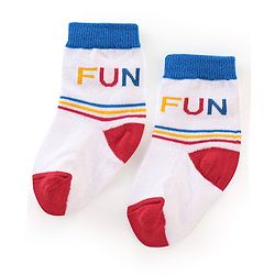 Cute Walk By Babyhug Anti Bacterial Ankle Length Socks Sun Design Pack Of 3 - Multicolour