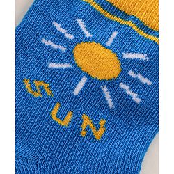 Cute Walk By Babyhug Anti Bacterial Ankle Length Socks Sun Design Pack Of 3 - Multicolour