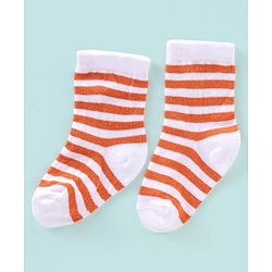 Cute Walk by Babyhug Anti Bacterial Ankle Length Socks Striped Design Pack Of 5 - Multicolour