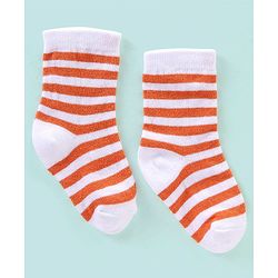 Cute Walk by Babyhug Anti Bacterial Ankle Length Socks Striped Design Pack Of 5 - Multicolour