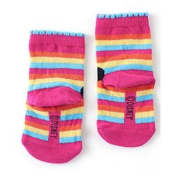 Cute Walk Disney By Babyhug Anti Bacterial Ankle Length Socks Minnie Mouse Design Pack Of 3 - Multicolour