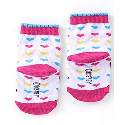 Cute Walk Disney By Babyhug Anti Bacterial Ankle Length Socks Minnie Mouse Design Pack Of 3 - Multicolour