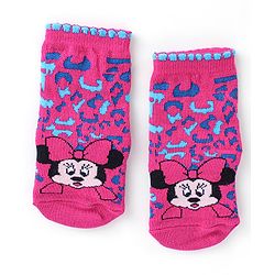 Cute Walk Disney By Babyhug Anti Bacterial Ankle Length Socks Minnie Mouse Design Pack Of 3 - Multicolour
