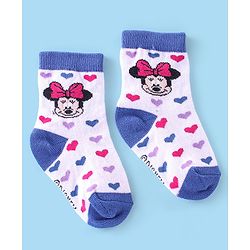 Cutewalk Disney By Babyhug Anti Bacterial Ankle Length Socks Minnie Mouse Design Pack Of 3 - Multicolour