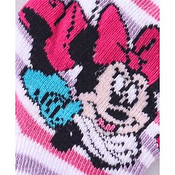 Cutewalk Disney By Babyhug Anti Bacterial Ankle Length Socks Minnie Mouse Design Pack Of 3 - Multicolour