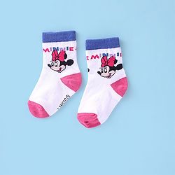 Cutewalk Disney By Babyhug Anti Bacterial Ankle Length Socks Minnie Mouse Design Pack Of 3 - Multicolour