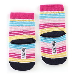 Cute Walk By Babyhug Anti Bacterial Non Terry Ankle Length Minnie Mouse Print Socks Pack Of 3 - Multicolor