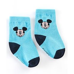 Cute Walk By Babyhug Anti Bacterial Non Terry Ankle Length Donald Duck Print Socks Pack Of 3 - Blue