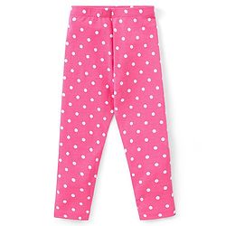 Babyhug Cotton Lycra Knit Full Length Polka Dots & Floral Printed Leggings Pack of 2 - Multicolour