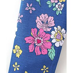 Babyhug Cotton Lycra Knit Full Length Polka Dots & Floral Printed Leggings Pack of 2 - Multicolour