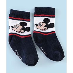 Cute Walk Disney By Babyhug Anti Bacterial Ankle Length Socks Mickey Mouse Design Pack Of 3 - Multicolour