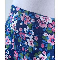 Babyhug Cotton Lycra Knit Full Length Hearts & Floral Printed Leggings Pack of 2 - Multicolour