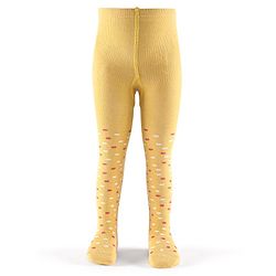 Cutewalk by Babyhug Non Terry Footed Anti Bacterial Polka Dot Design Tights  - Yellow