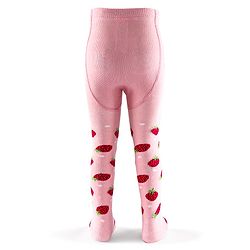 Cutewalk by Babyhug Non Terry Footed Anti Bacterial Strawberry Design Tights  - Pink