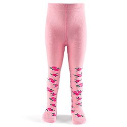 Cutewalk by Babyhug Non Terry Footed Anti Bacterial Floral Design Tights  - Pink