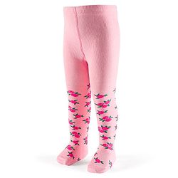 Cutewalk by Babyhug Non Terry Footed Anti Bacterial Floral Design Tights  - Pink