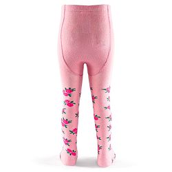 Cutewalk by Babyhug Non Terry Footed Anti Bacterial Floral Design Tights  - Pink