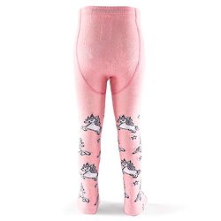 Cutewalk by Babyhug Non Terry Footed Anti Bacterial Unicorn Design Tights  - Pink