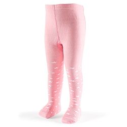 Cutewalk by Babyhug Non Terry Footed Anti Bacterial Star Design Tights  - Pink