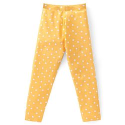Babyhug Cotton Lycra Full Length Polka Dots & Floral Printed Leggings Pack of 3 - Multicolour