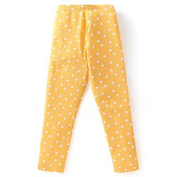 Babyhug Cotton Lycra Full Length Polka Dots & Floral Printed Leggings Pack of 3 - Multicolour