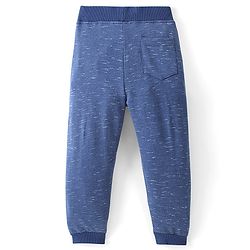 Babyhug Cotton Looper Knit Full Length Lounge Pant Text Print - Blue
