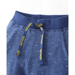 Babyhug Cotton Looper Knit Full Length Lounge Pant Text Print - Blue