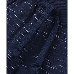 Babyhug Cotton Looper Knit Full Length Lounge Pant Text Print - Blue