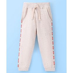 Babyhug Cotton Looper Full Length Lounge Pant Solid Colour - Cream