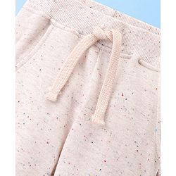 Babyhug Cotton Looper Full Length Lounge Pant Solid Colour - Cream