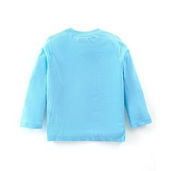 Babyhug Cotton Knit Full Sleeves Wild Animals Printed Night Suit - Blue