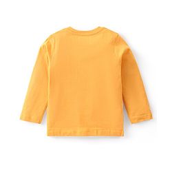 Babyhug Cotton Knit Full Sleeves Night Suit With Caterpillar Print - Yellow