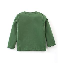 Babyhug Cotton Knit Full Sleeves Tiger Printed Night Suit - Green
