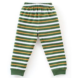 Babyhug Cotton Knit Full Sleeves Tiger Printed Night Suit - Green