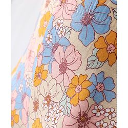 Babyhug Cotton Lycra Knit Full Length Leggings Floral Print - Multicolor