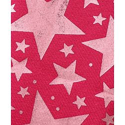 Babyhug Cotton Lycra Knit Full Length Starts Printed Leggings - Red