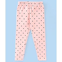 Babyhug Cotton Lycra Full Length Leggings Floral Print Pack of 3 - White Pink & Red