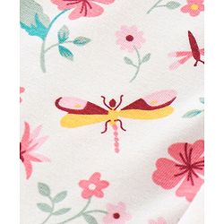 Babyhug Cotton Lycra Full Length Leggings Floral Print Pack of 3 - White Pink & Red