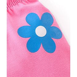 Babyhug Cotton Lycra Full Length Stretchable Legging Stripes & Floral Print Pack Of 3 - Pink Blue & Yellow
