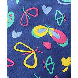 Babyhug Cotton Lycra Full Length Stretchable Legging Butterfly Print Pack Of 3 - Pink Blue & Yellow