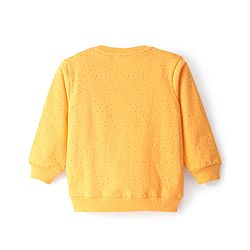 Babyhug Cotton Full Sleeves Sweatshirt With Text Graphics- Mustard