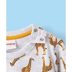 Babyhug Cotton Knit Full Sleeves Graphics Printed Sweatshirts Pack of 2 - Grey & Green