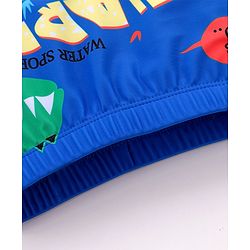 Babyhug Swimming Trunks with Cap Shark Print - Blue