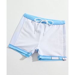 Babyhug Swimming Trunks with Cap Astronaut Print - Blue