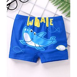 Babyhug Swimming Trunks Whale Print - Blue