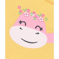 Babyhug Cotton Knit Full Sleeves Floral & Dino Graphics Sweatshirts Pack of 2 - Pink & Yellow